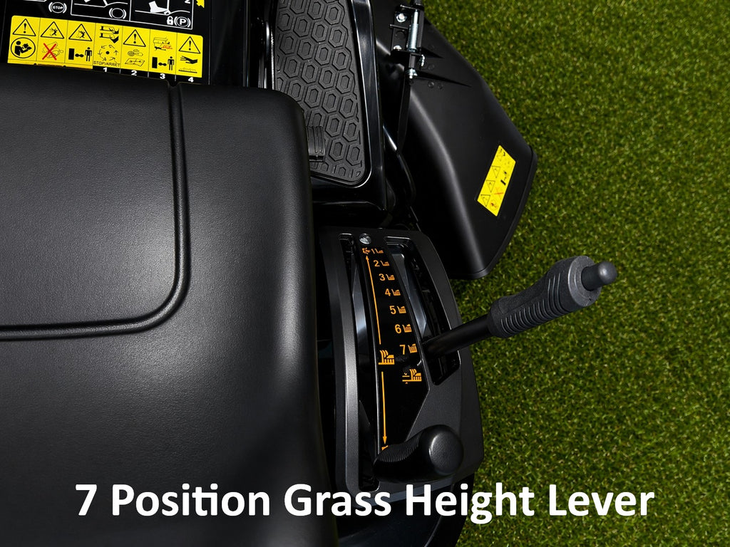 Yard Force 42-in 452cc Double-Blade Gas Lawn Tractor with Hydrostatic Transmission