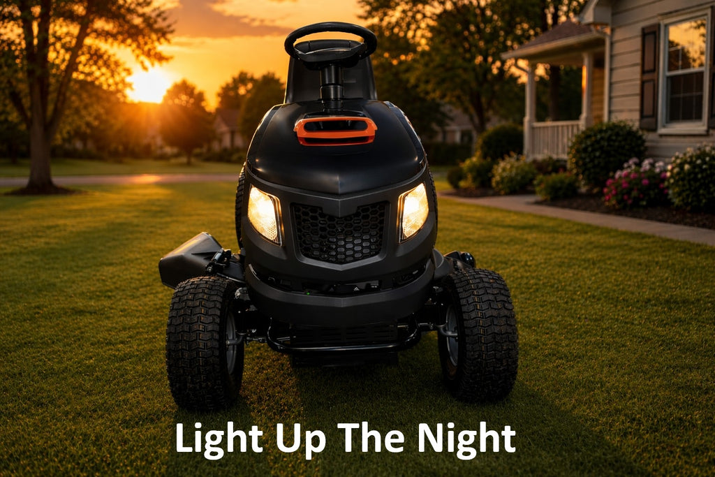 Yard Force 42-in 452cc Double-Blade Gas Lawn Tractor with Hydrostatic Transmission