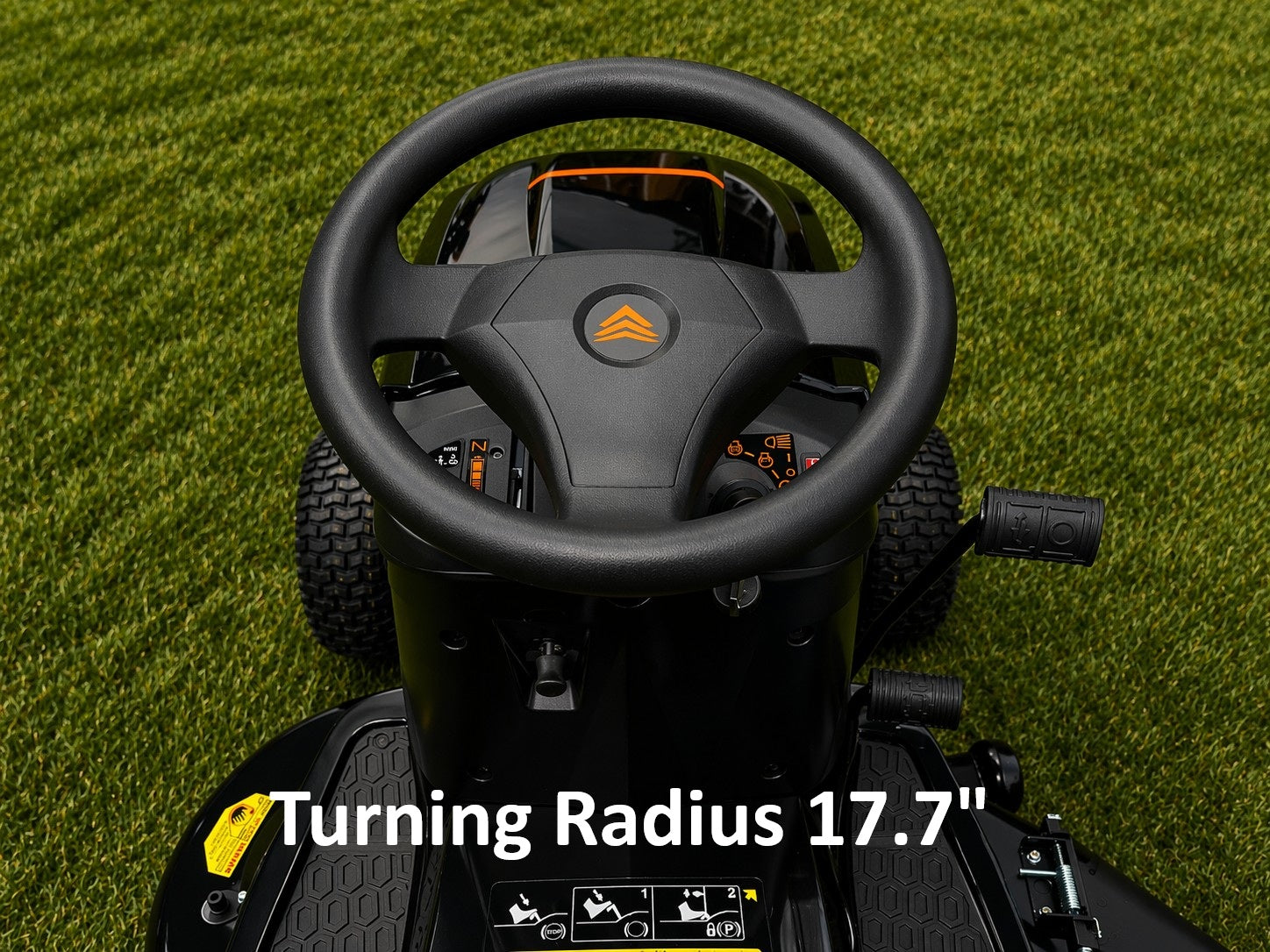 Yard Force 42-in 452cc Double-Blade Gas Lawn Tractor with Hydrostatic Transmission