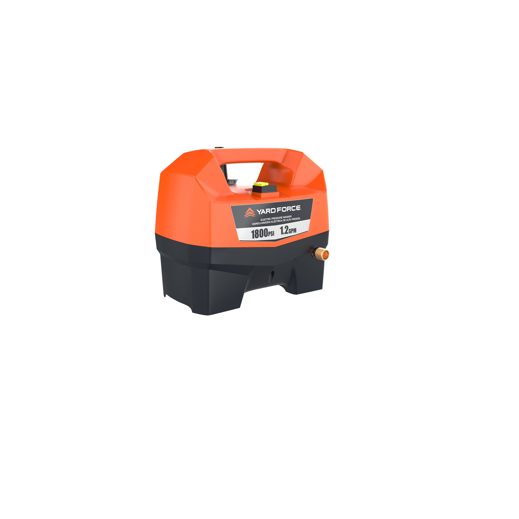 Nettoyeur haute pression électrique Yard Force YF1800, 1800 PSI 1,2 GPM, 13 A, avec canon à mousse, buses 15° et turbo, tuyau de 6 m