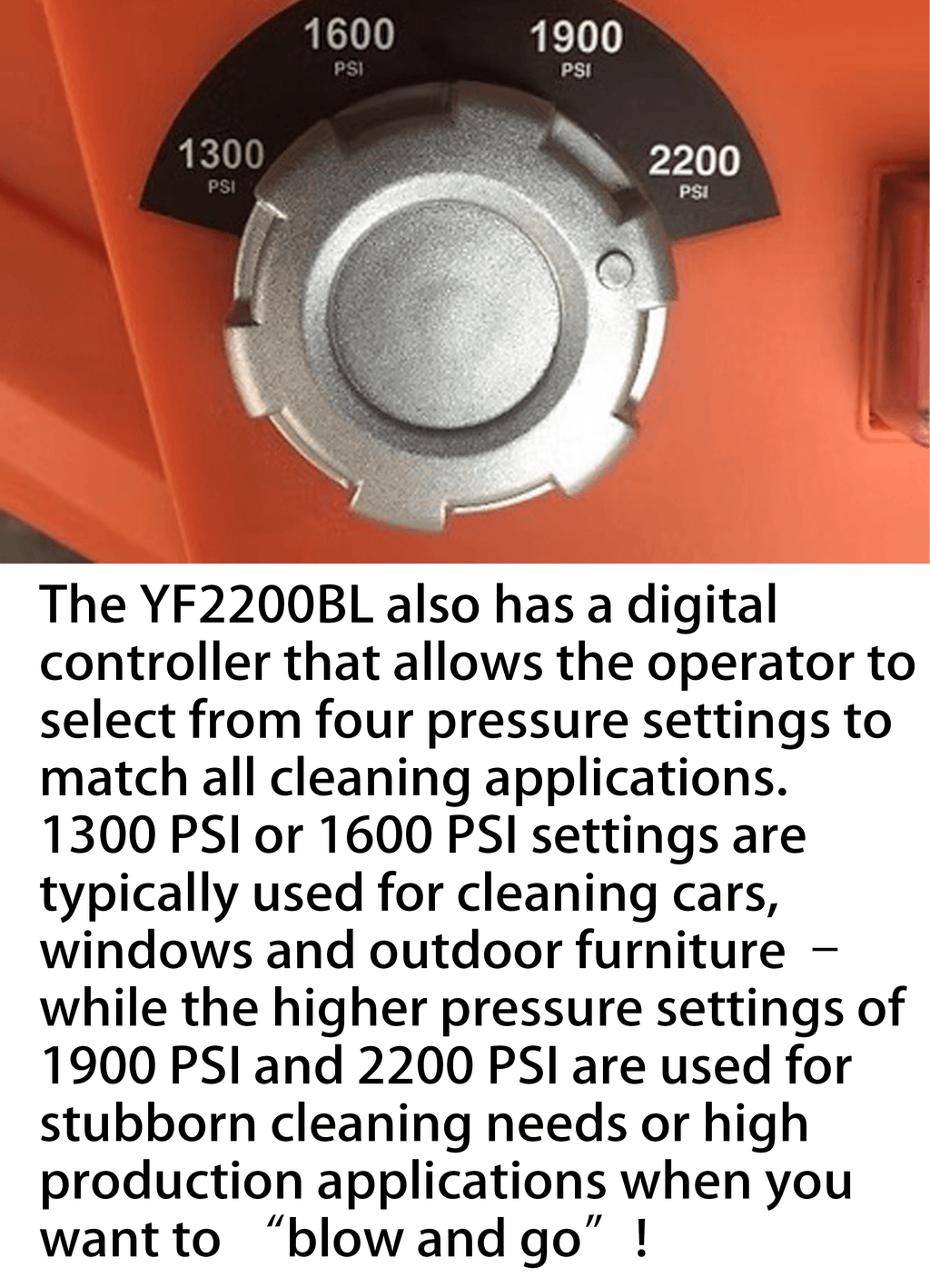 Yard Force EW B23 - YF2200BL Max 2500 PSI  Electric Pressure Washer with Brushless Motor image 6