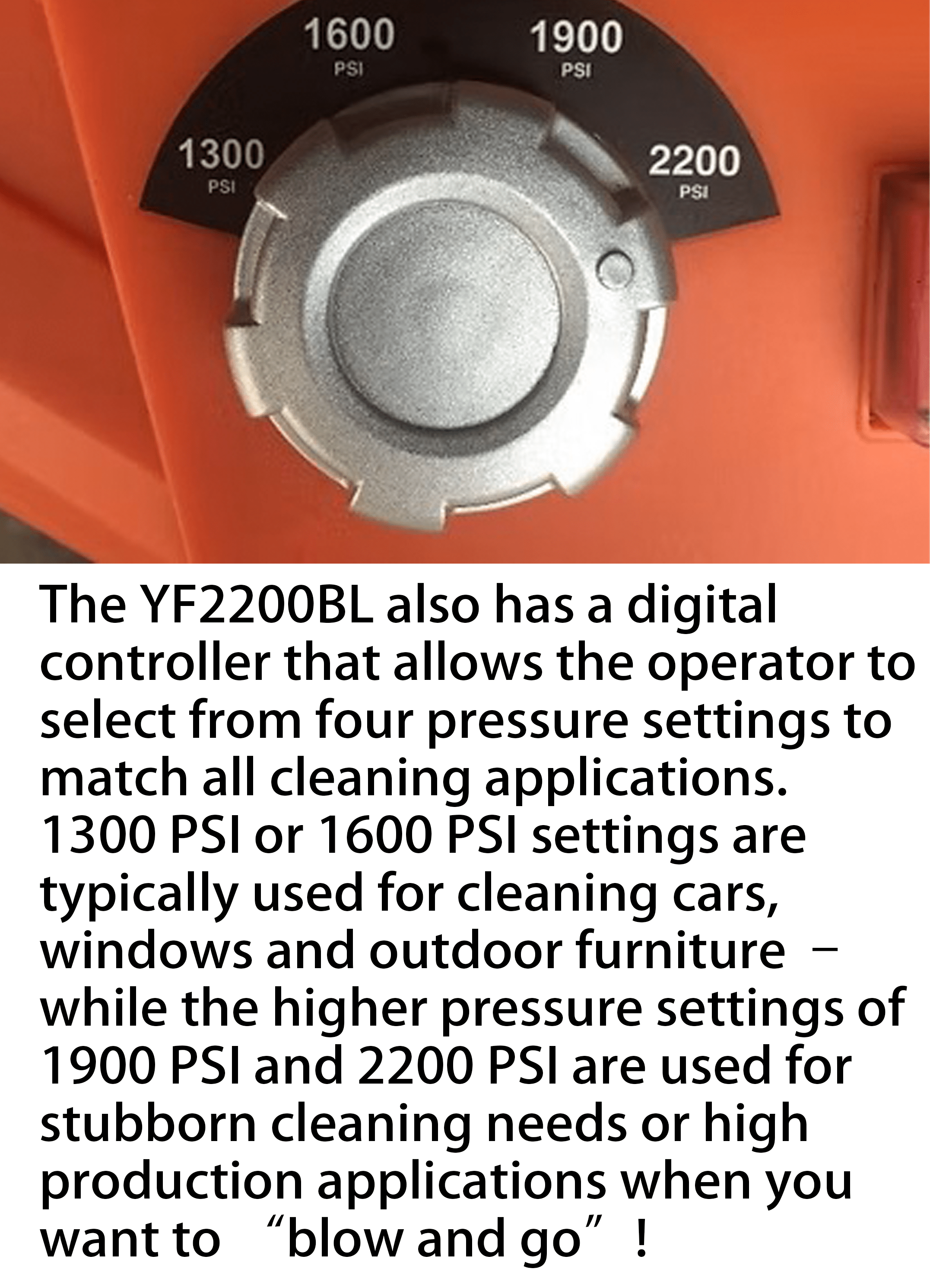 Yard Force EW B23 - YF2200BL Max 2500 PSI  Electric Pressure Washer with Brushless Motor image 6