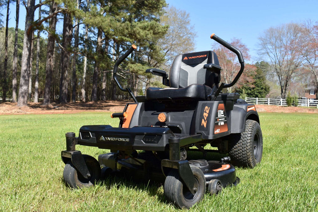 YF56vRX-Z42 42” 56v Lithium-Ion Battery-Powered Riding Lawn Mower image 2