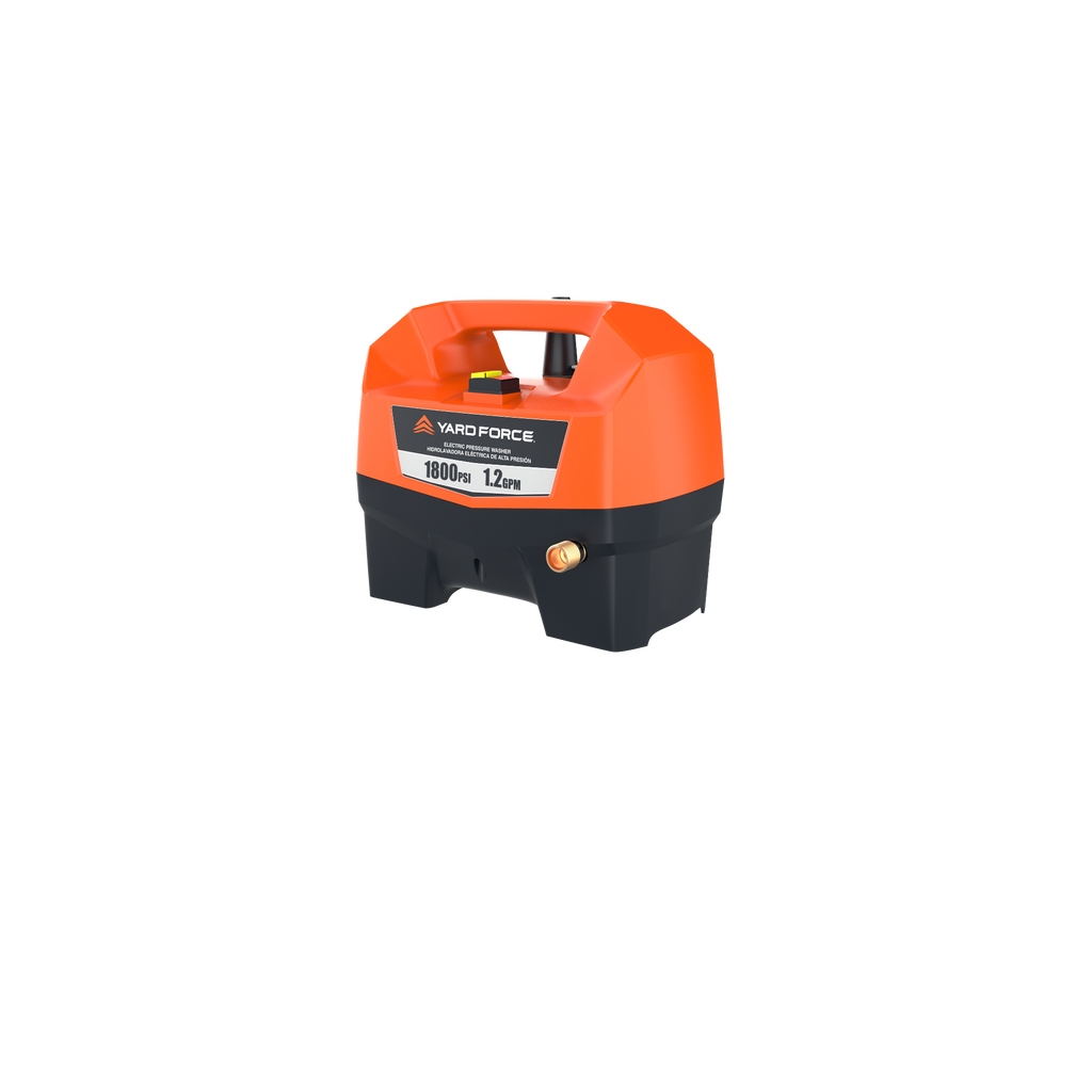 Nettoyeur haute pression électrique Yard Force YF1800, 1800 PSI 1,2 GPM, 13 A, avec canon à mousse, buses 15° et turbo, tuyau de 6 m