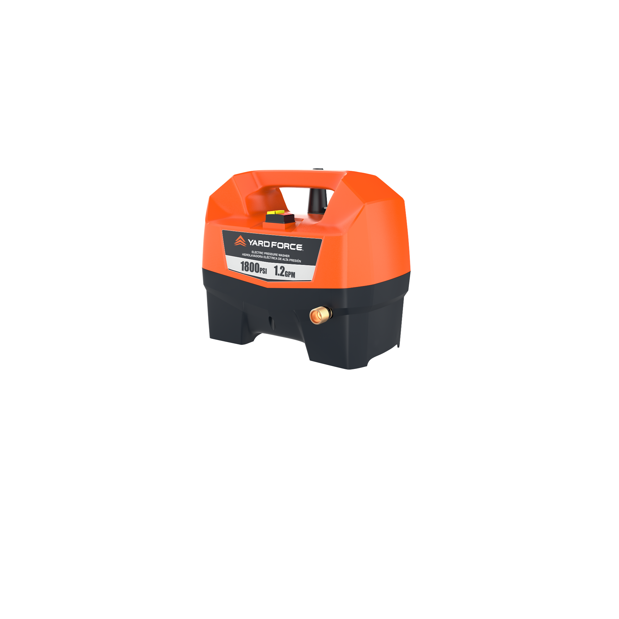 Nettoyeur haute pression électrique Yard Force YF1800, 1800 PSI 1,2 GPM, 13 A, avec canon à mousse, buses 15° et turbo, tuyau de 6 m