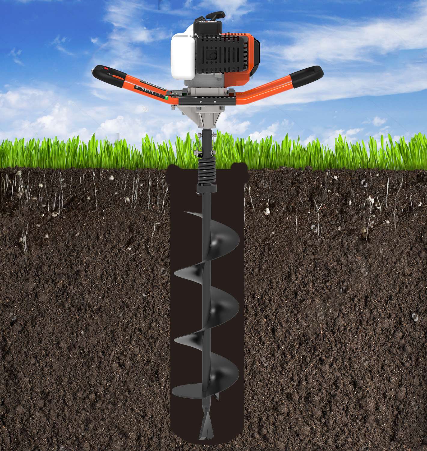 YF52-8 2-Cycle Gas-Powered 8-Inch Auger image 1
