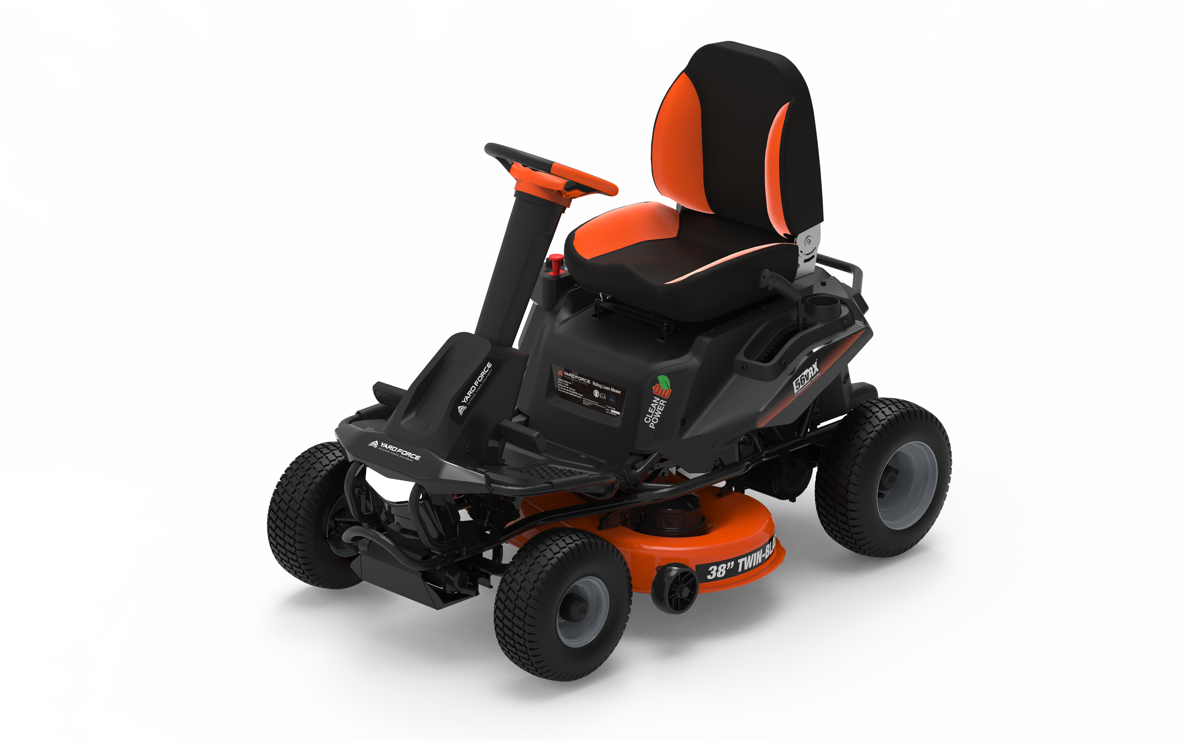 YF56vRX 38" 56v LFP Battery-Powered Riding Lawn Mower image 1
