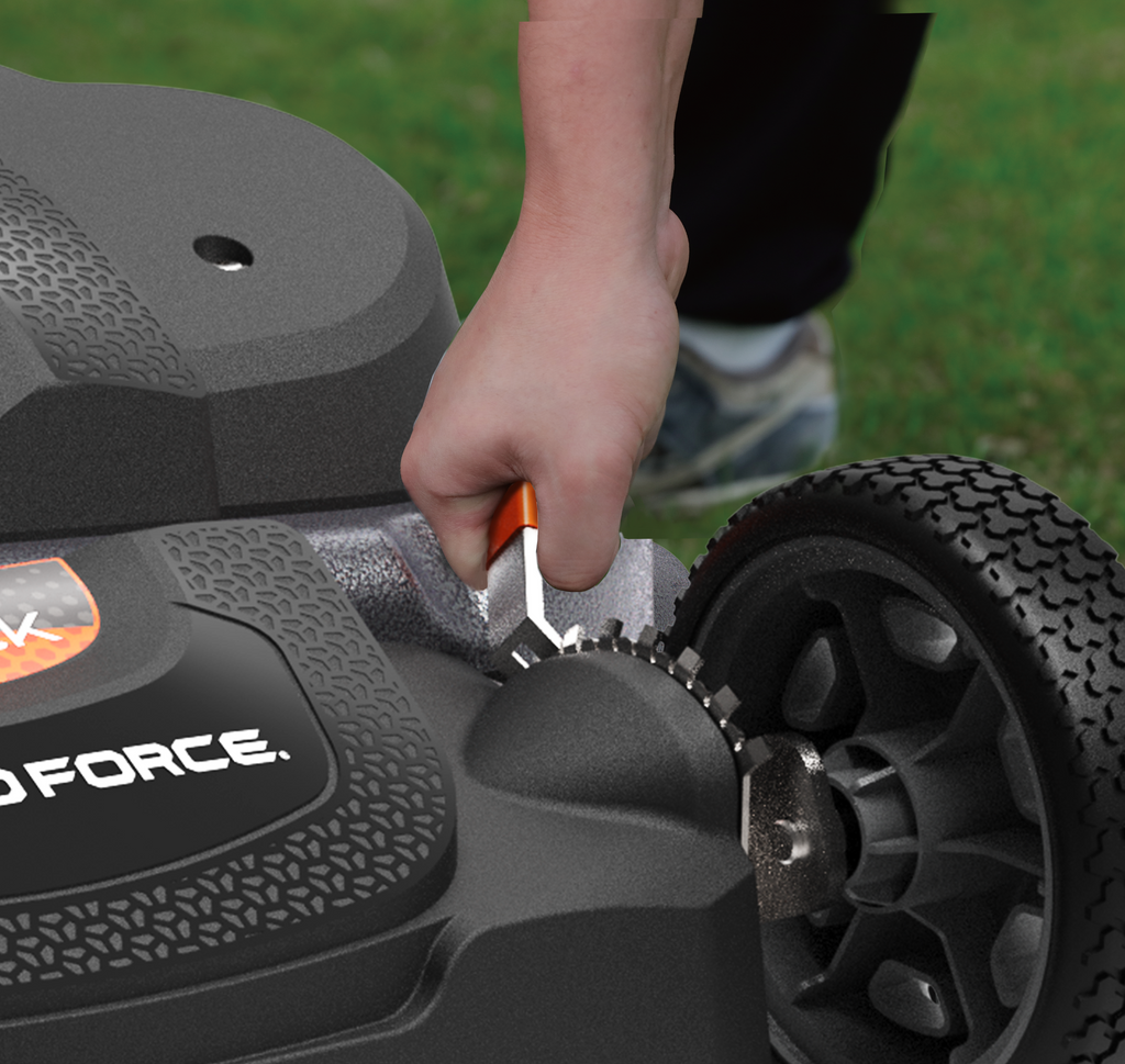 Tondeuse autopropulsée à essence Briggs & Stratton 223 cm³ Yard Force YF30-3N1SPV 30 po, à double lame, 3 en 1, système de freinage de lame, Smart Pace