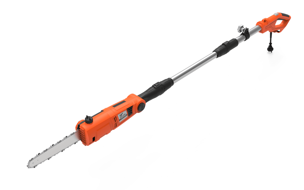 YF65PS 10-inch 6.5 Amp Telescoping Electric Pole Saw with Multi-Angle Head with Bonus PPE Kit image 2