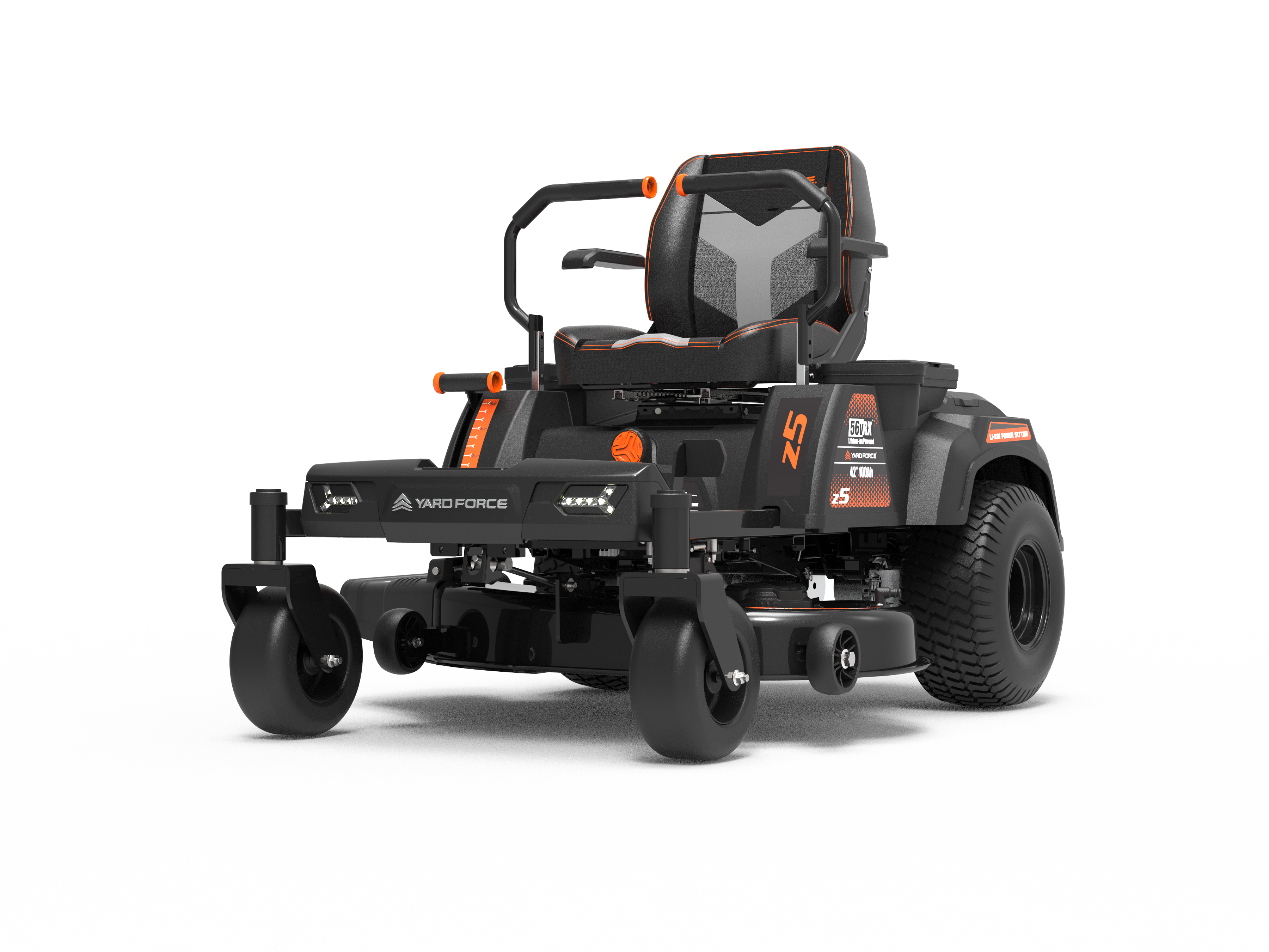 YF56vRX-Z42 42” 56v Lithium-Ion Battery-Powered Riding Lawn Mower image 1