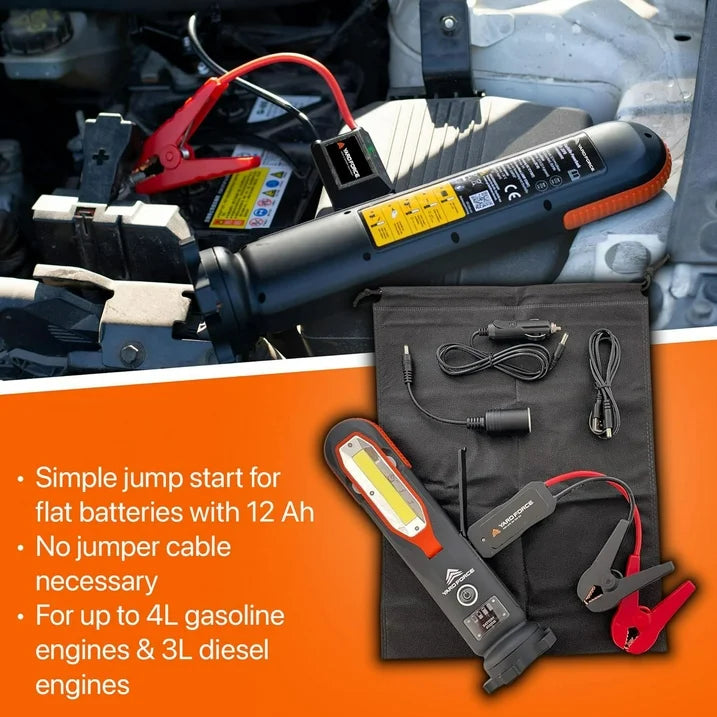 Yard Force Innovative Jump Starter Powerbank LX JS12 Set, 12,000 mAh, Portable Emergency Starter image 5