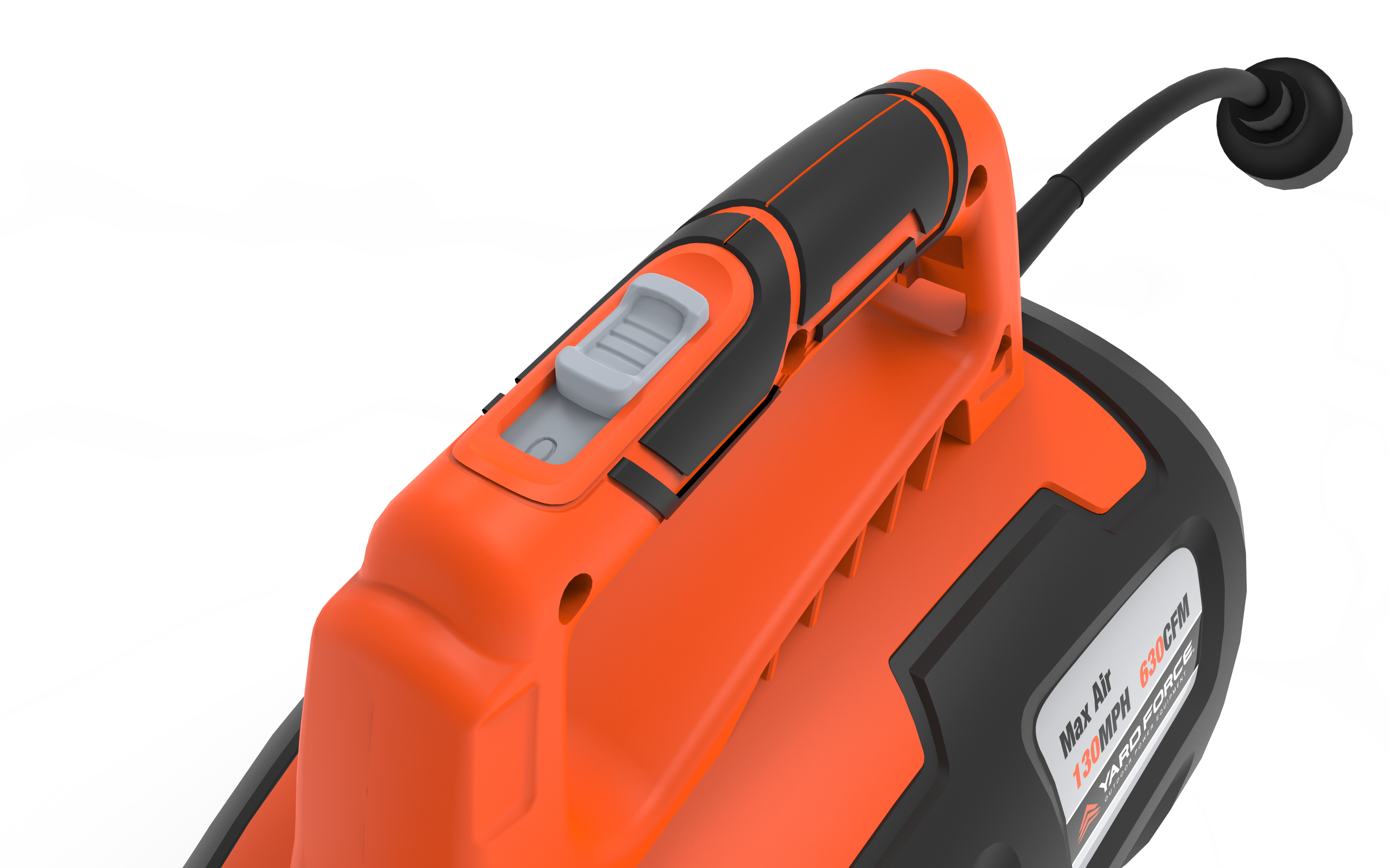 YF13JBL 130 MPH 630 CFM 13 Amp Electric Handheld Jet Fan Leaf Blower with Bonus PPE Kit image 3